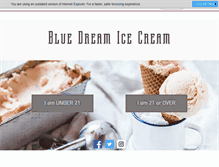 Tablet Screenshot of bluedreamicecream.com